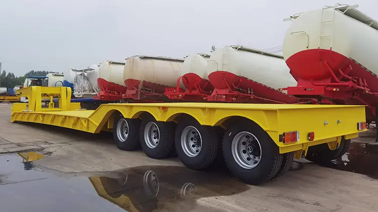 4 Axle Detachable Gooseneck Lowbed Trailer high quality