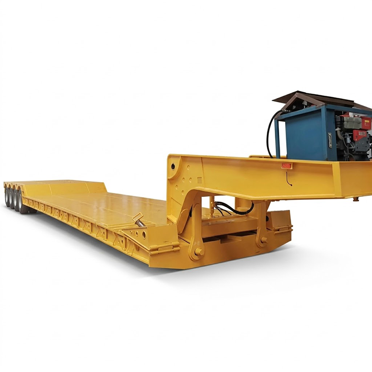 4 एक्सल 60 टन गूज़नेक लोबॉय ट्रेलर