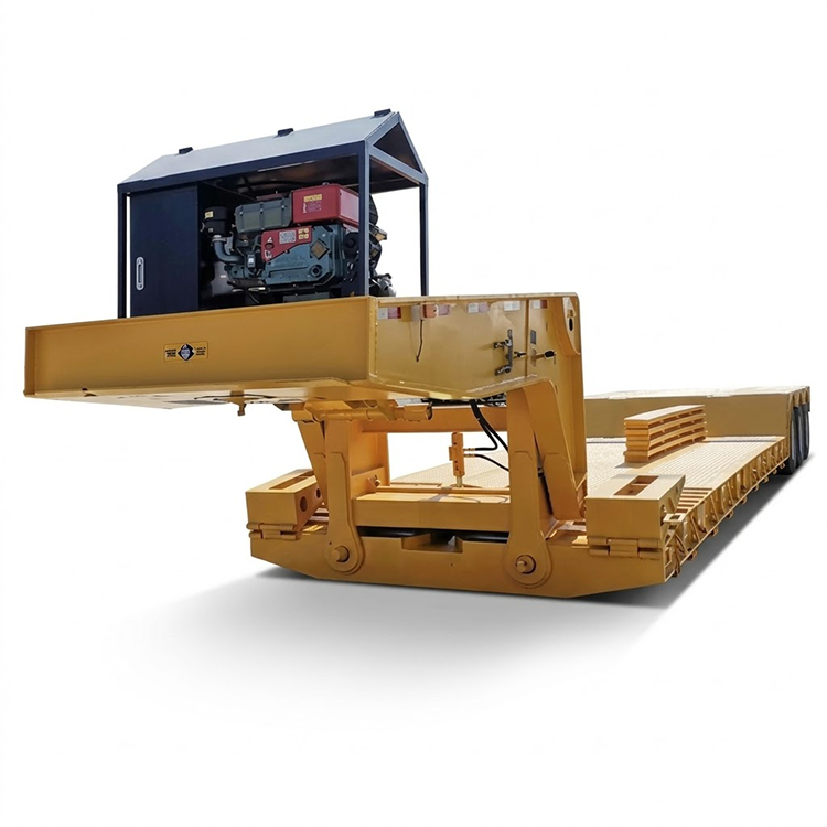 80 टन फ़ोल्डिंग गूज़नेक ट्रेलर