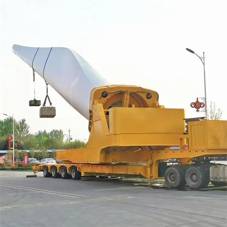 ट्रक द्वारा पवन टरबाइन ब्लेड का परिवहन